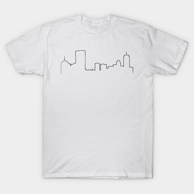 Boston Skyline T-Shirt by doodlesbydani